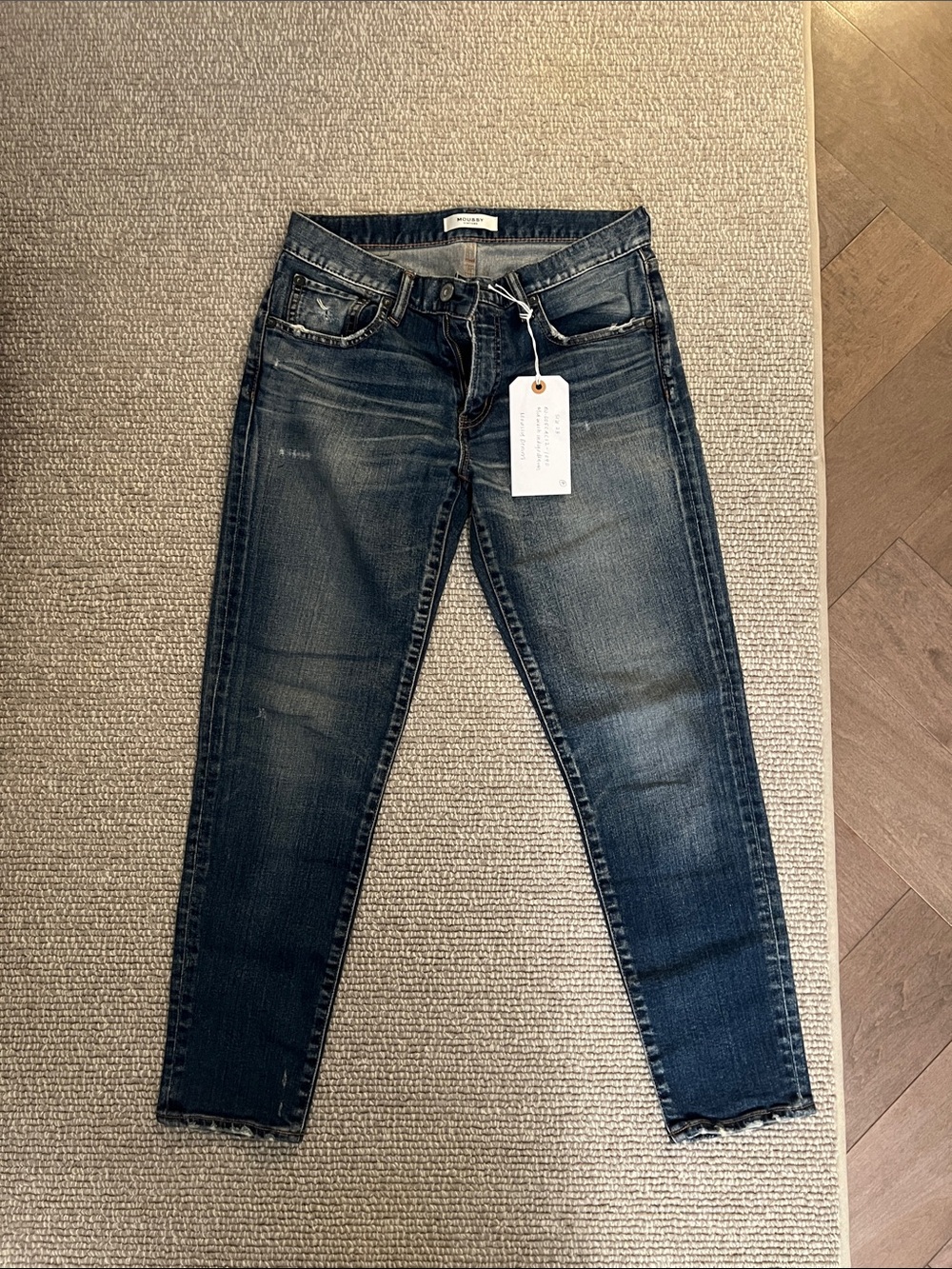 Moussy Indigo Skinny Jeans with Faded Wash